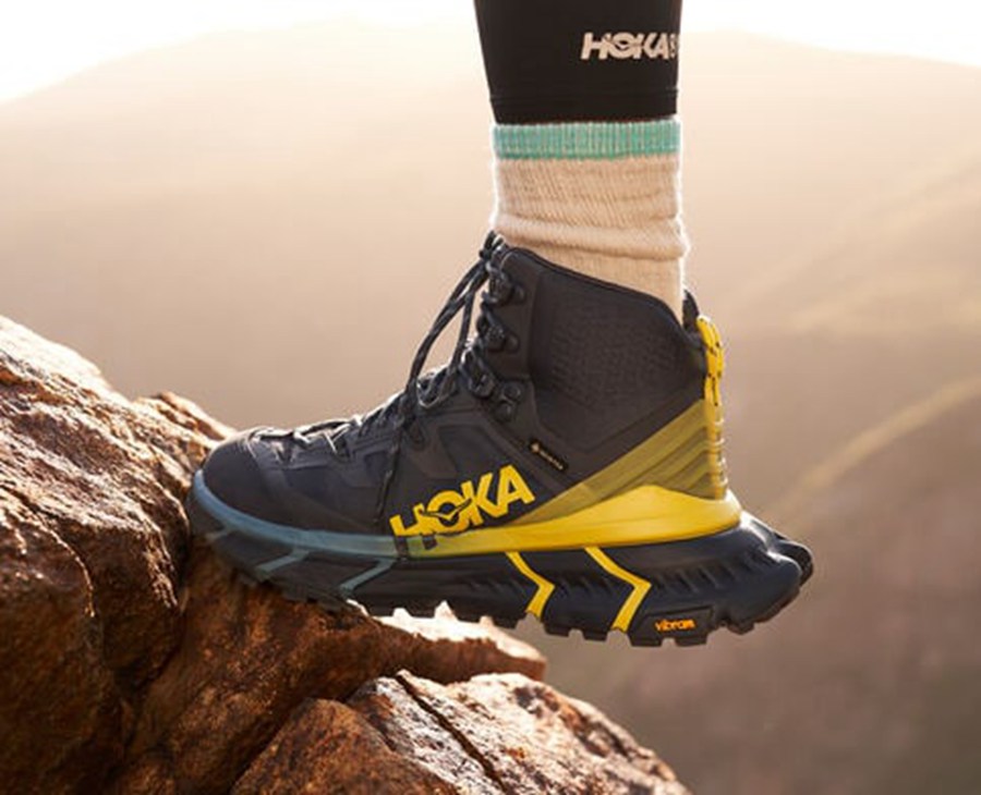 Botas De Montaña Hoka One One Mujer - Tennine Hike Gore-Tex - Azules - CQX173658